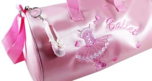 Ballett Tasche rund für Mädchen incl. Ballettschuh Taschenanhänger